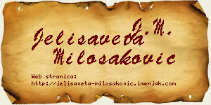 Jelisaveta Milošaković vizit kartica